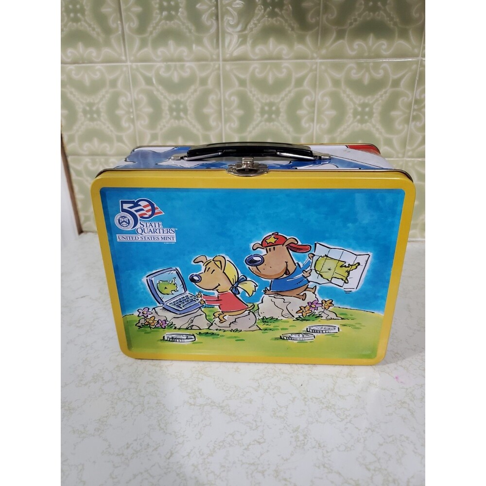 Vintage 50 State Quarters Lunch Box U.S. Mint Hallmark 2000 Collector's Kit
